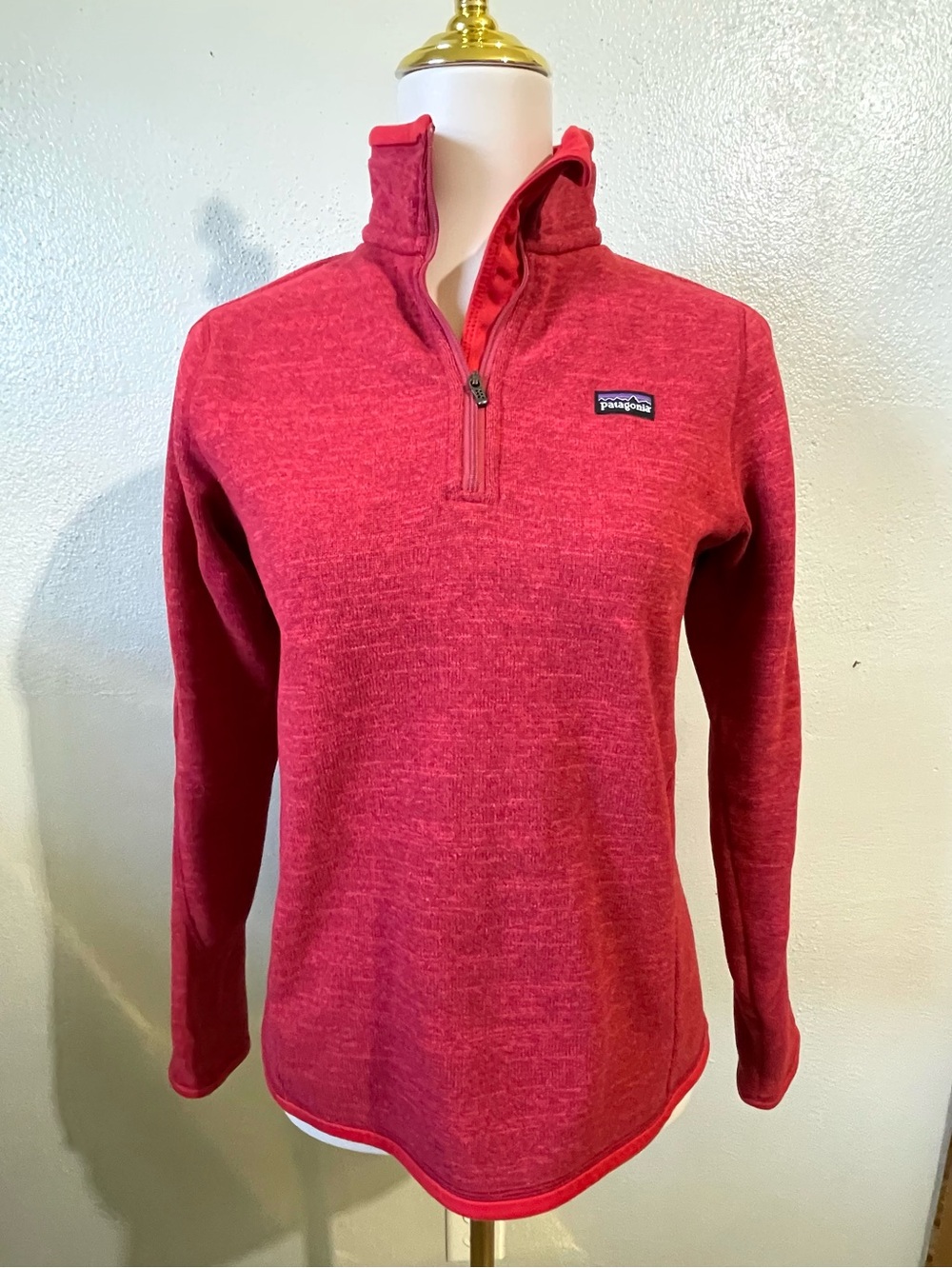 Patagonia Better Sweater 1/4 Zip Pullover Red Fleece Jacket Outdoor Gorpcore Gym